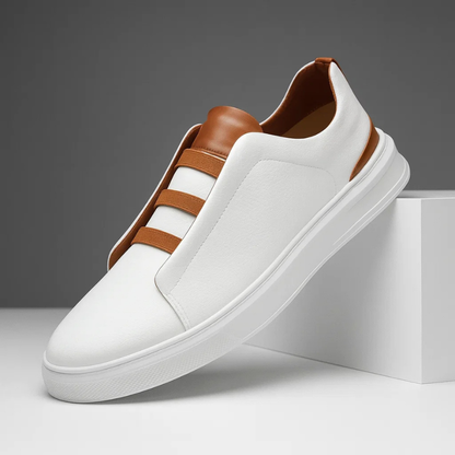 Men's Slip-On Trainers Strap Detail Low-Top Casual Everyday Walking Sneakers Comfort Trendy Arthur