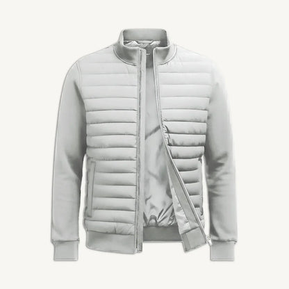 Men's Quilted Bomber Jacket Casual Fit Zip Closure Stylish Everyday Wear