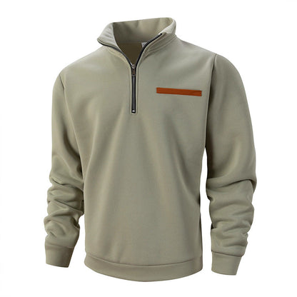 Men's Long Sleeve Half-Zip Shirt Casual Fit Versatile Everyday Layering