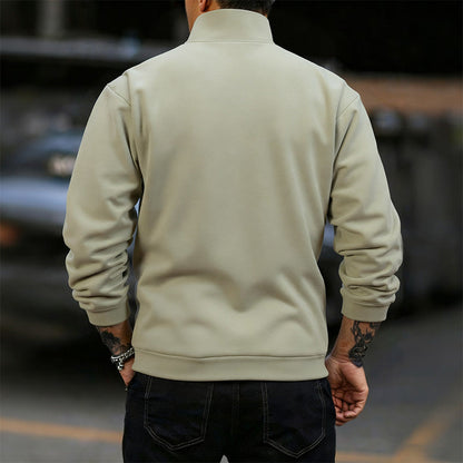 Men's Long Sleeve Half-Zip Shirt Casual Fit Versatile Everyday Layering