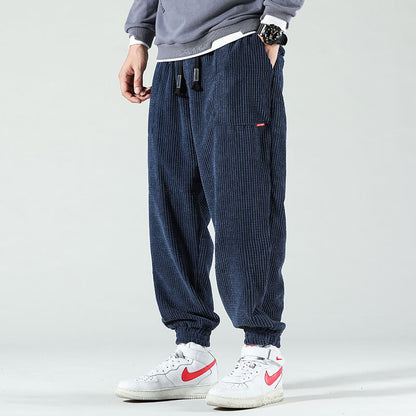 Men's Tapered Trousers Loose Fit Drawstring Elastic Waist Casual Summer Everyday Relaxed Lounge Kai