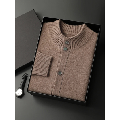 Men's Classic Cardigan Relaxed Fit Long Sleeve Open Front Versatile Layering