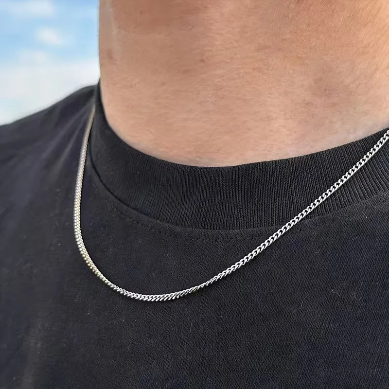 Men's Stylish Gold Chain Necklace Minimalist Design Everyday Accessory