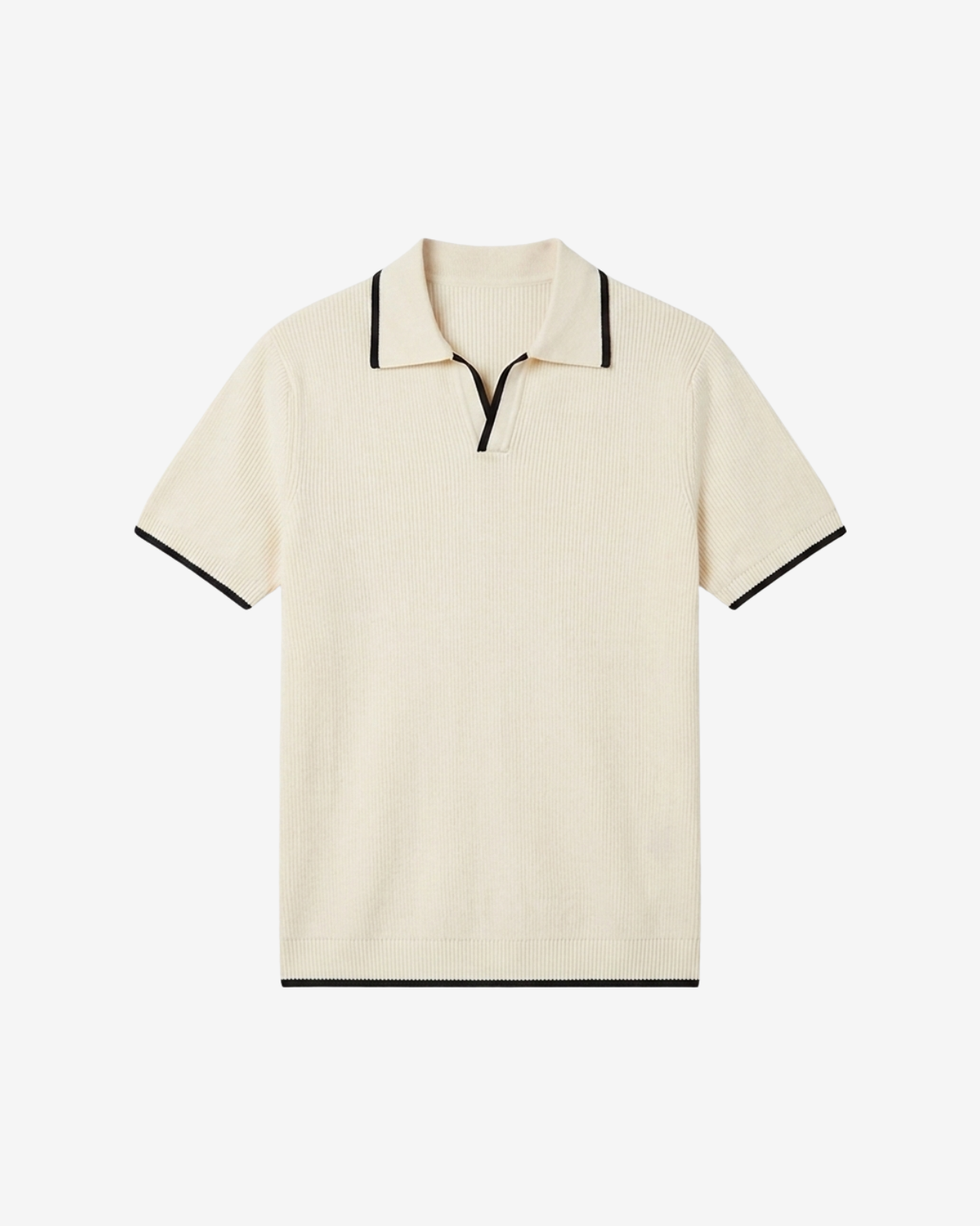 Men's Knit Polo Shirt Harbor Short-Sleeve Collared Ribbed Casual Smart-Casual Everyday Golf Sport Fletcher