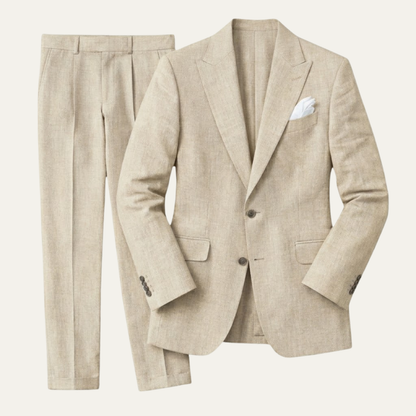 Men's Slim Fit Blazer and Trousers Two-Piece Suit Set Tailored Smart Formal Wedding Business Office Occasion Modern