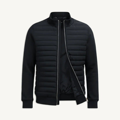 Men's Quilted Bomber Jacket Casual Fit Zip Closure Stylish Everyday Wear