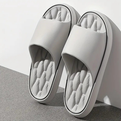 Men's Slide Sandals Pillow Cushioned Footbed Slip-On Open-Toe Casual Beach Pool Everyday Holiday Comfort