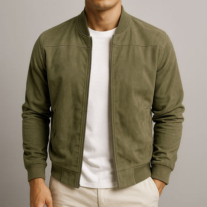 Men's Zip Jacket Minimalist Full-Zip Stand Collar Sleek Casual Layering Everyday Smart-Casual Streetwear Kellan
