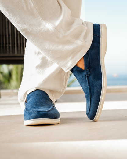 Men's Suede Loafers Slip-On Round Toe Moccasin Smart-Casual Office Casual Everyday Formal Leather Look Ellery