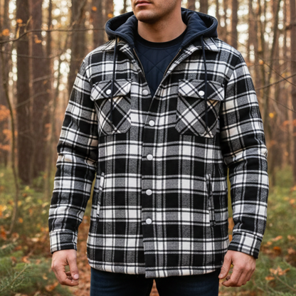 Men's Flannel Jacket Shacket Button-Up Warm Lined Casual Layering Outdoor Everyday Rugged Versatile Brantley