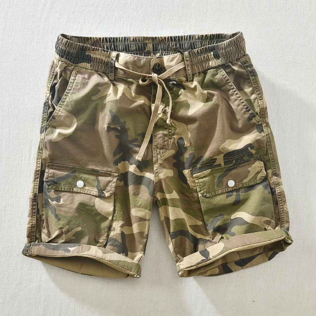 Men's Camo Cargo Shorts Multi-Pocket Knee-Length Drawstring Casual Streetwear Workwear Everyday Bryce