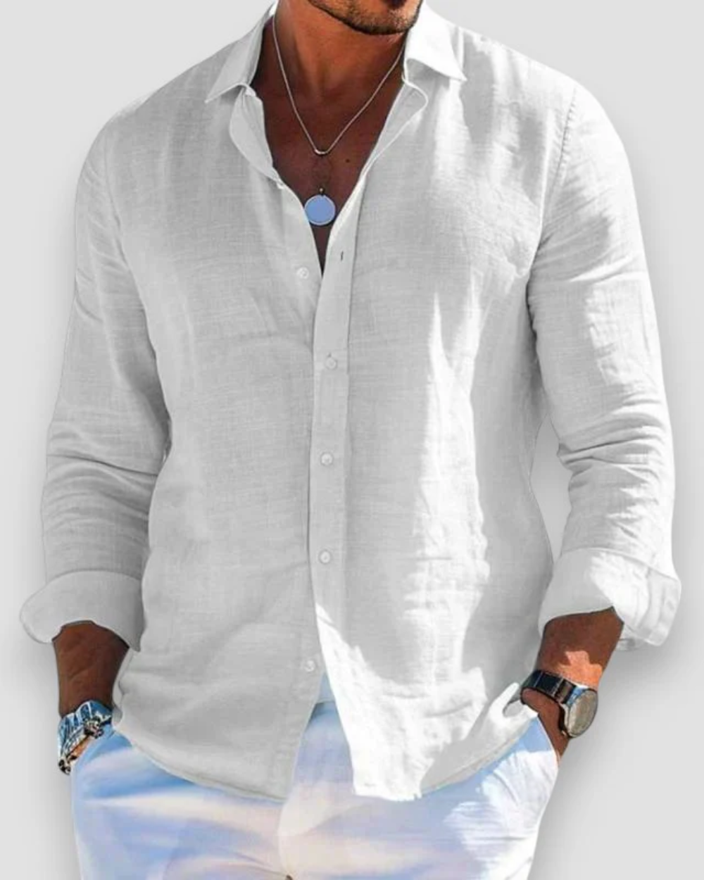 Men's Relaxed Shirt Short-Sleeve Button-Up Collared Casual Holiday Beach Smart-Casual Everyday Versatile Lightweight Renfrew