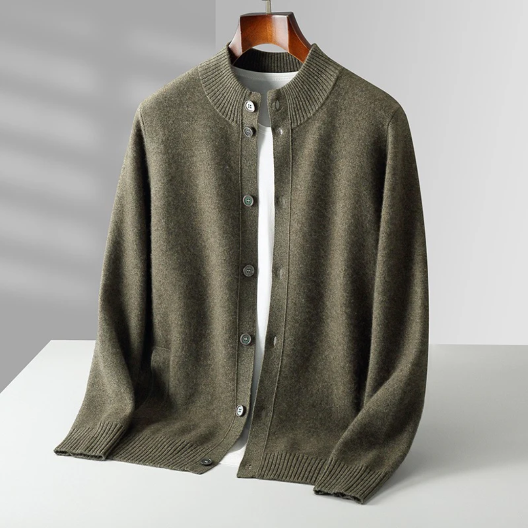 Men's Classic Cardigan Relaxed Fit Long Sleeve Open Front Versatile Layering