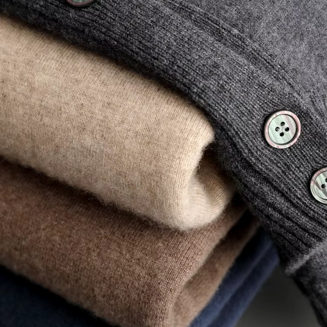Men's Classic Cardigan Relaxed Fit Long Sleeve Open Front Versatile Layering