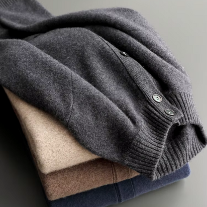 Men's Classic Cardigan Relaxed Fit Long Sleeve Open Front Versatile Layering