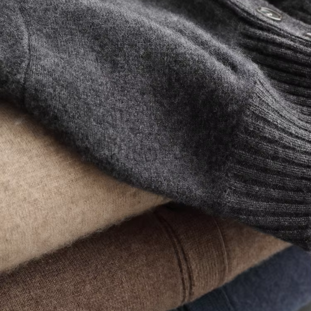 Men's Classic Cardigan Relaxed Fit Long Sleeve Open Front Versatile Layering