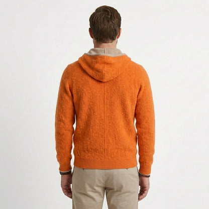 Men's Zip-Up Hooded Cardigan Relaxed Fit Long Sleeve Casual Layering