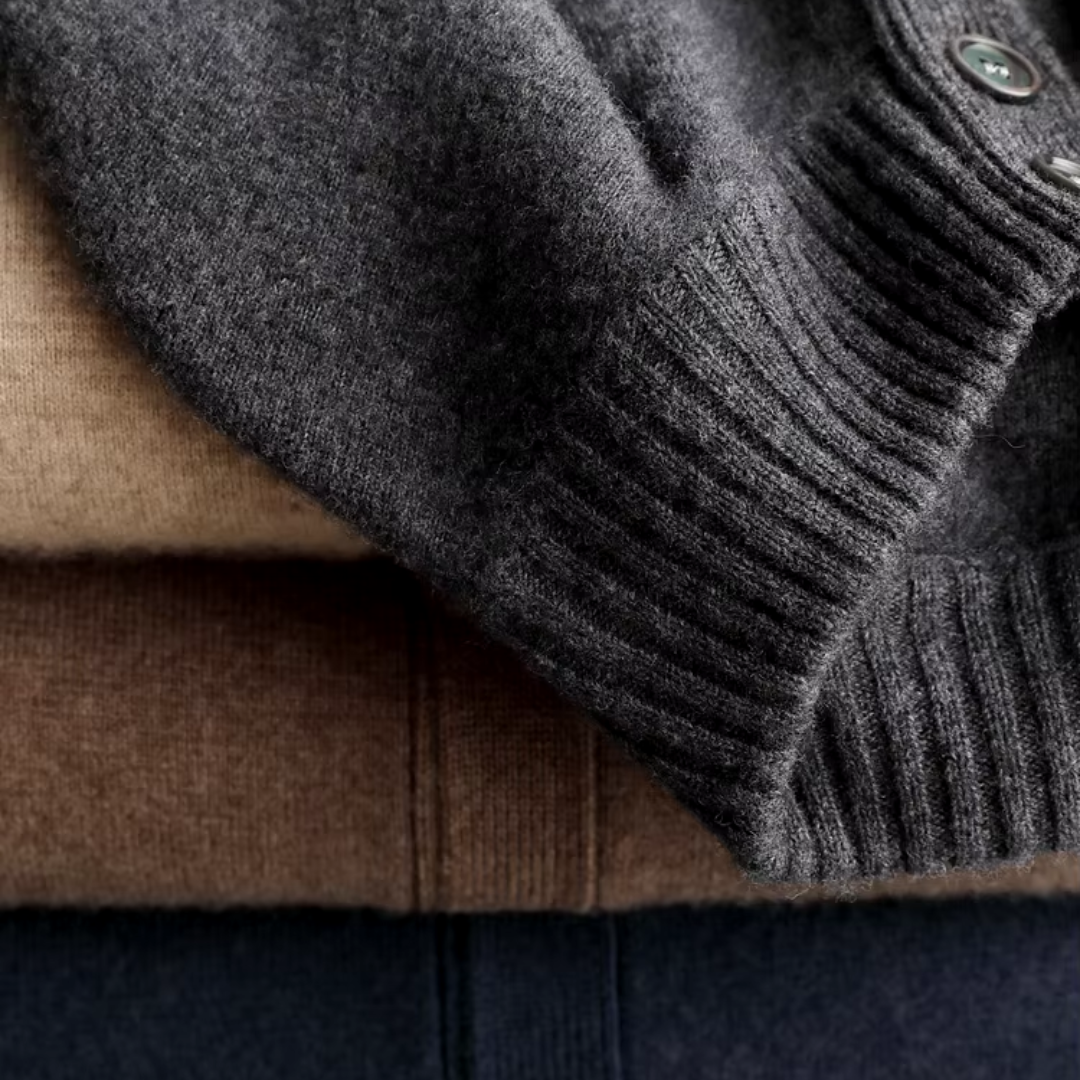 Men's Classic Cardigan Relaxed Fit Long Sleeve Open Front Versatile Layering