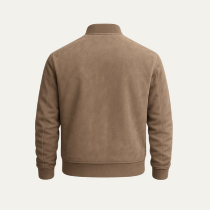 Men's Suede Jacket Trucker Button-Up Elegant Casual Layering Smart-Casual Everyday Outerwear Vintage Versatile Ransley