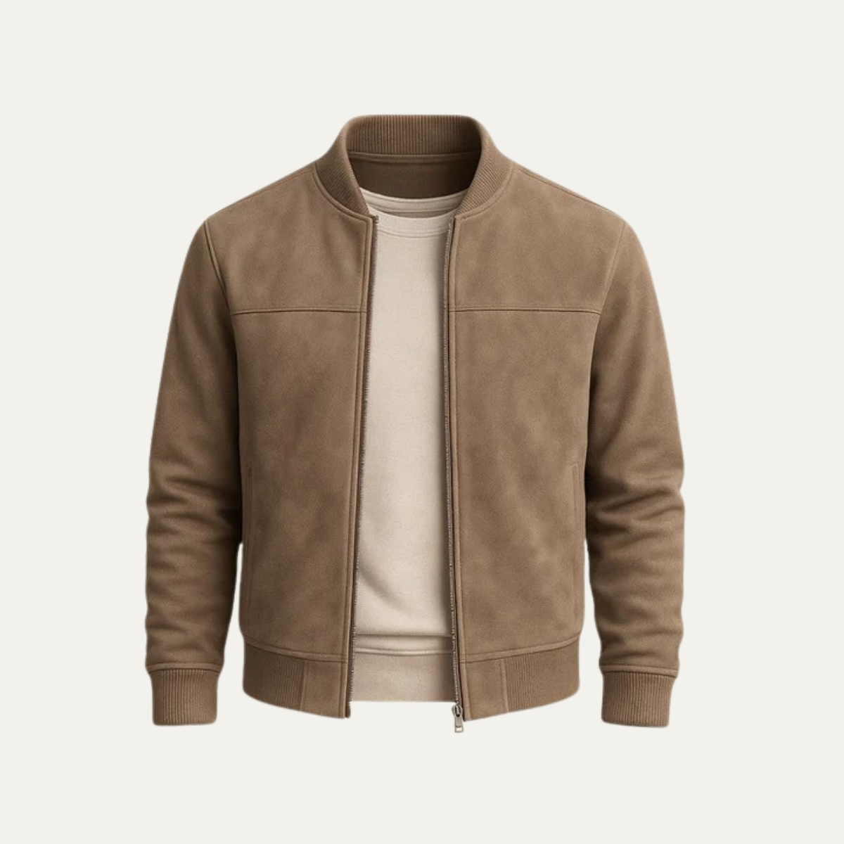 Men's Suede Jacket Trucker Button-Up Elegant Casual Layering Smart-Casual Everyday Outerwear Vintage Versatile Ransley