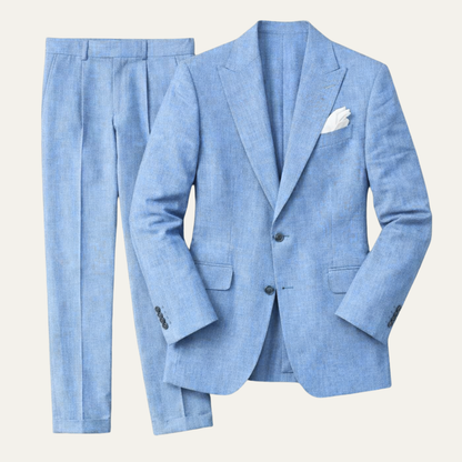 Men's Slim Fit Blazer and Trousers Two-Piece Suit Set Tailored Smart Formal Wedding Business Office Occasion Modern