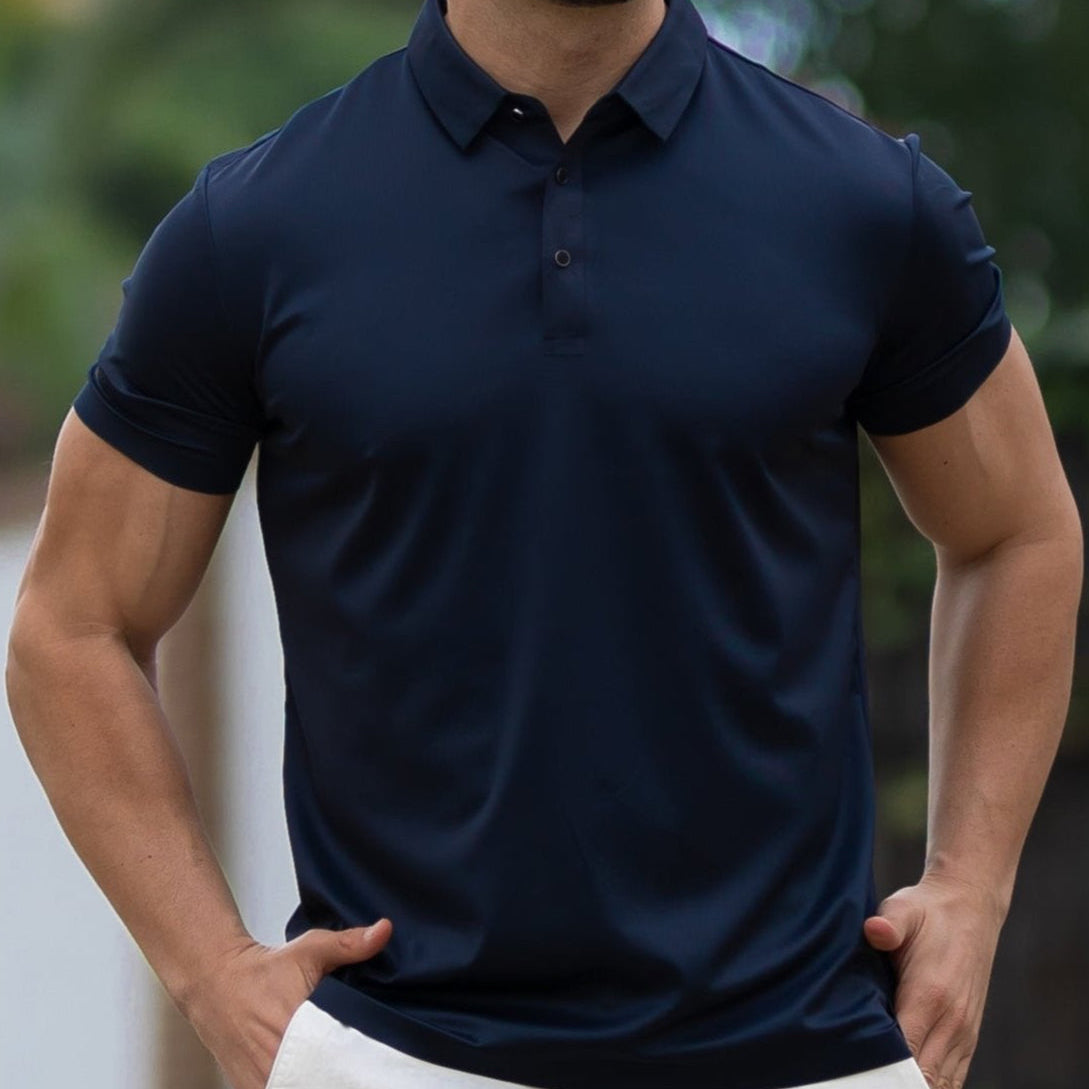 Men's Polo Shirt Minimalist Short-Sleeve Collared Regular Fit Casual Smart-Casual Everyday Golf Sport Versatile Brennan