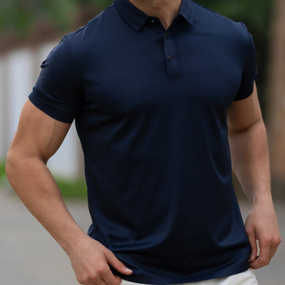Men's Polo Shirt Minimalist Short-Sleeve Collared Regular Fit Casual Smart-Casual Everyday Golf Sport Versatile Brennan