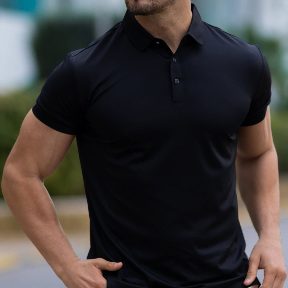 Men's Polo Shirt Minimalist Short-Sleeve Collared Regular Fit Casual Smart-Casual Everyday Golf Sport Versatile Brennan