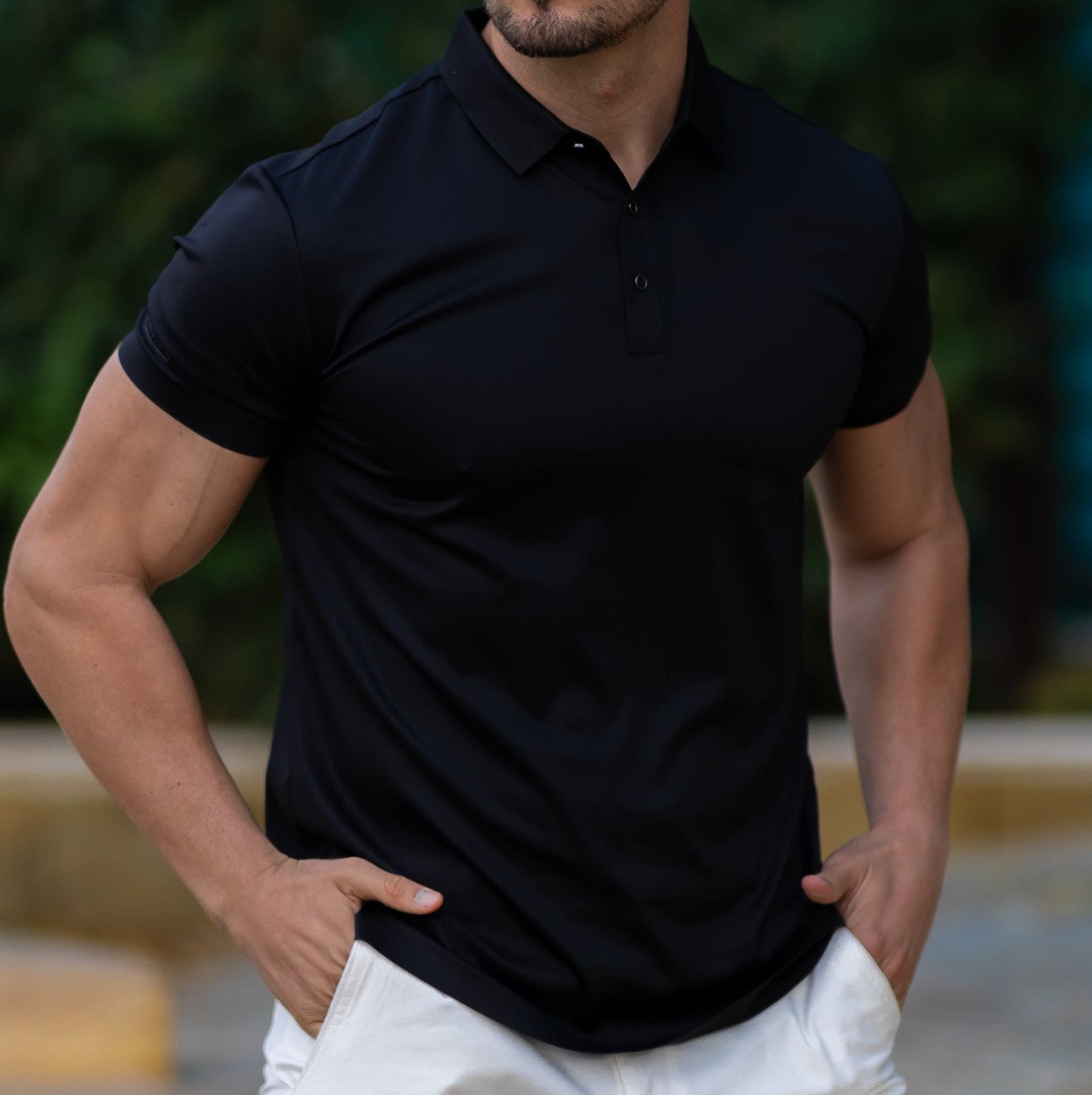 Men's Polo Shirt Minimalist Short-Sleeve Collared Regular Fit Casual Smart-Casual Everyday Golf Sport Versatile Brennan