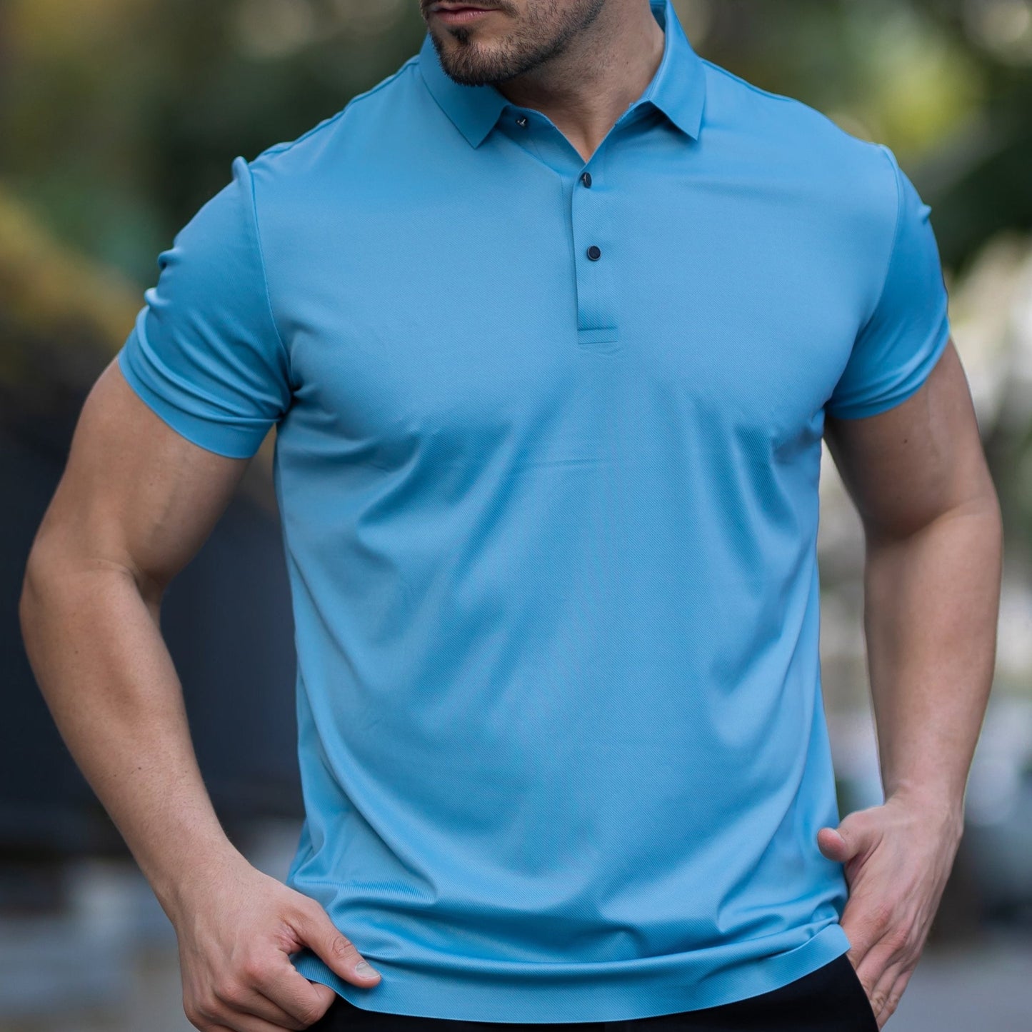 Men's Polo Shirt Minimalist Short-Sleeve Collared Regular Fit Casual Smart-Casual Everyday Golf Sport Versatile Brennan