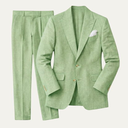 Men's Slim Fit Blazer and Trousers Two-Piece Suit Set Tailored Smart Formal Wedding Business Office Occasion Modern