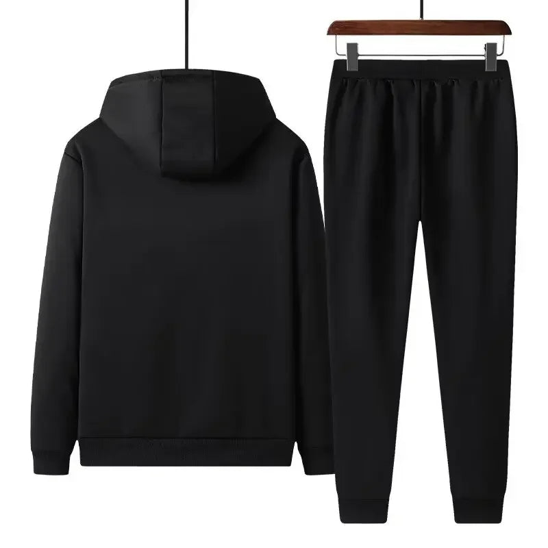 Men's Tracksuit Full-Zip Fleece Lined Relaxed Fit Casual Activewear