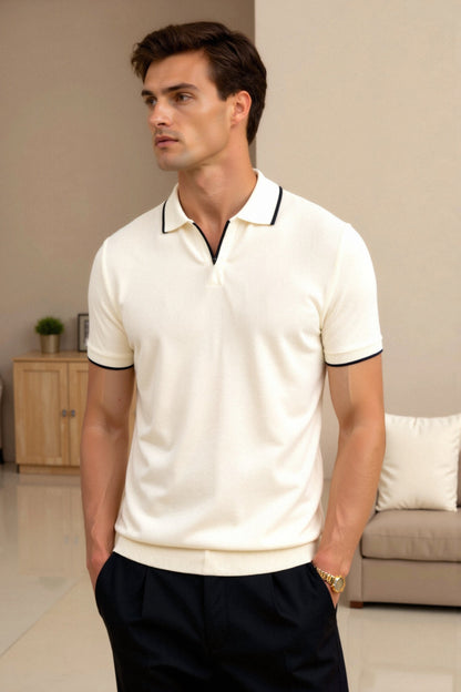 Men's Polo Shirt Slim Fit Short-Sleeve Collared Casual Smart-Casual Everyday Golf Sport Regular Versatile Classic Merritt