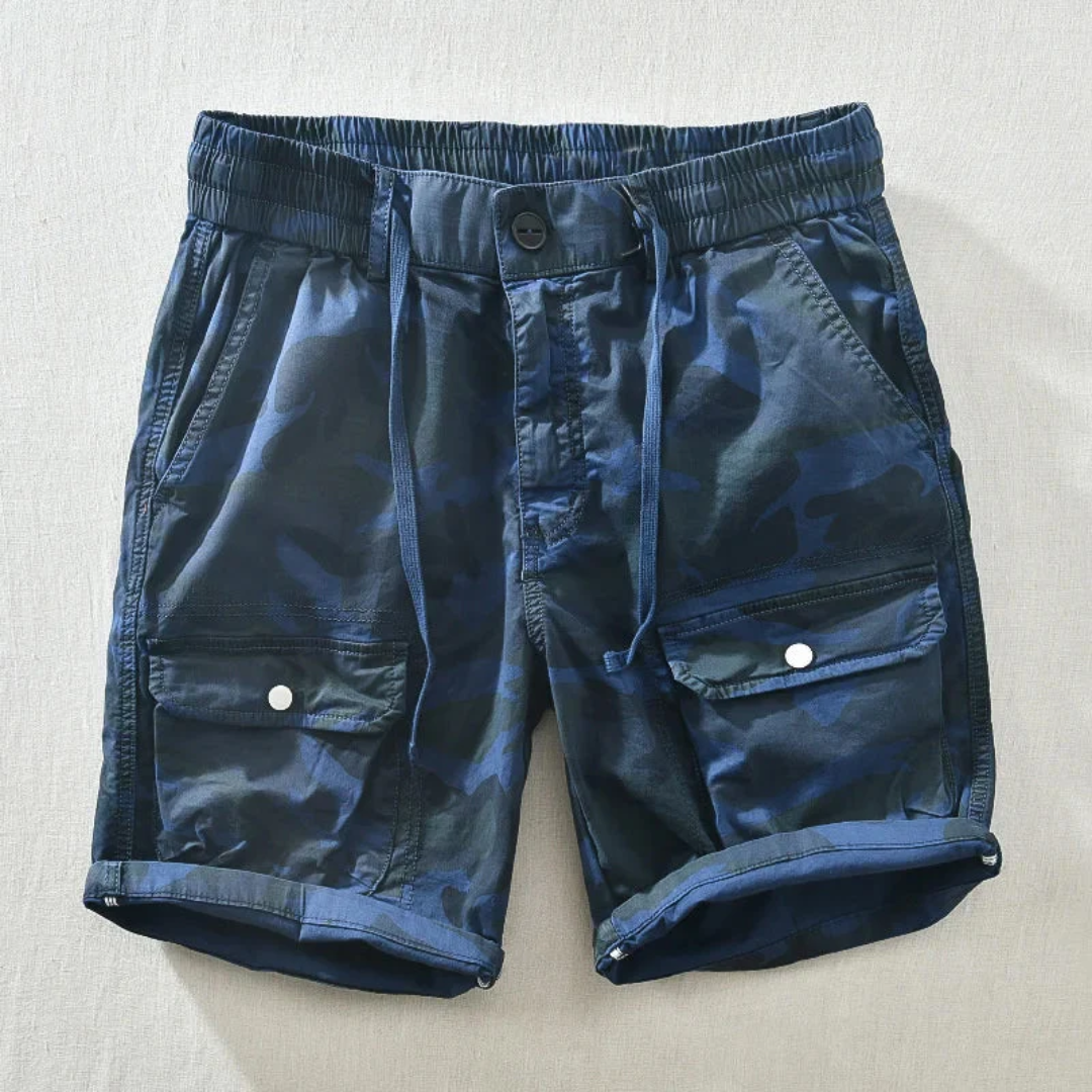 Men's Camo Cargo Shorts Multi-Pocket Knee-Length Drawstring Casual Streetwear Workwear Everyday Bryce