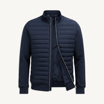 Men's Quilted Bomber Jacket Casual Fit Zip Closure Stylish Everyday Wear