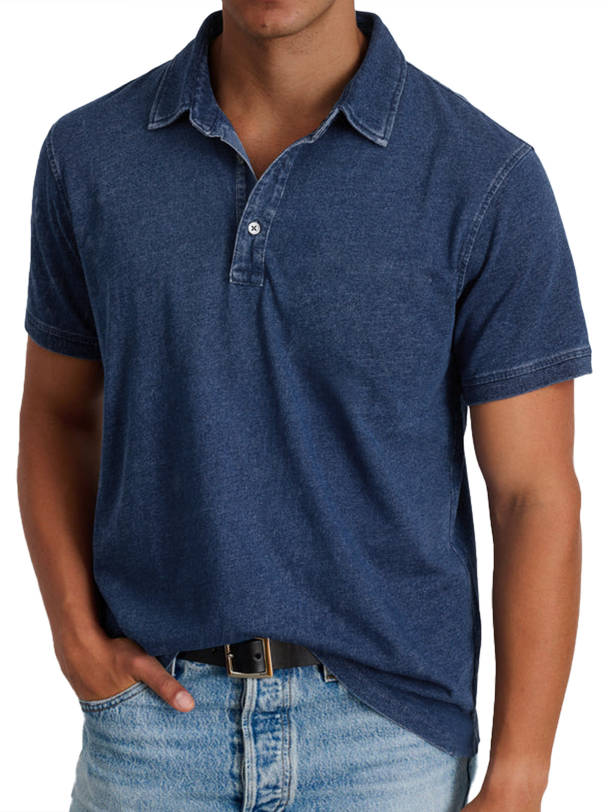 Men's Polo Shirt Refined Classic Short-Sleeve Collared Regular Fit Elegant Smart-Casual Casual Everyday Golf Ellison