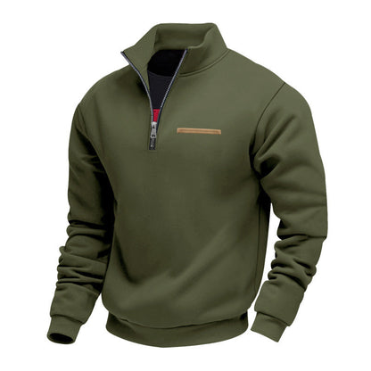 Men's Long Sleeve Half-Zip Shirt Casual Fit Versatile Everyday Layering
