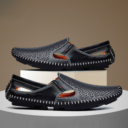 Men's Flat Sandals Open-Toe Adjustable Strap Slip-On Casual Beach Pool Everyday Holiday Comfort Outdoor Denver