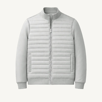Men's Quilted Bomber Jacket Casual Fit Zip Closure Stylish Everyday Wear