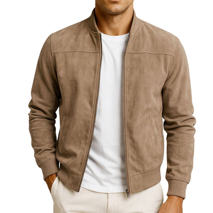 Men's Zip Jacket Minimalist Full-Zip Stand Collar Sleek Casual Layering Everyday Smart-Casual Streetwear Kellan