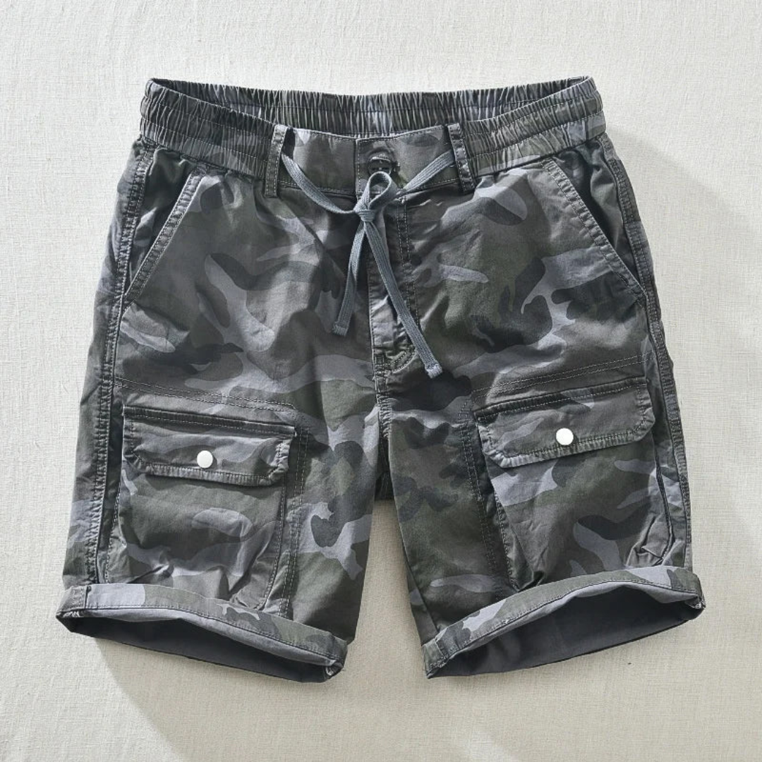 Men's Camo Cargo Shorts Multi-Pocket Knee-Length Drawstring Casual Streetwear Workwear Everyday Bryce