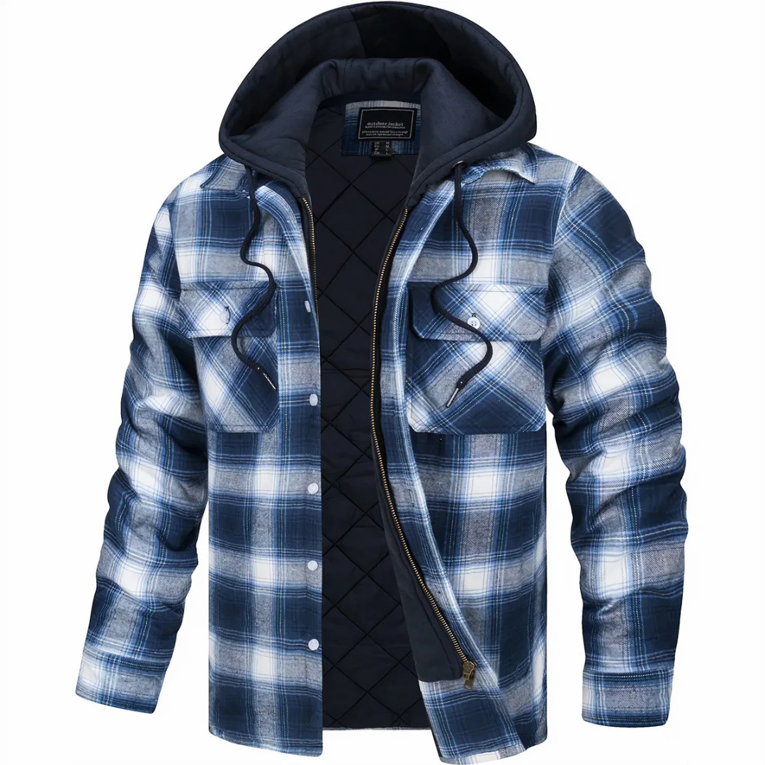 Men's Flannel Jacket Shacket Button-Up Warm Lined Casual Layering Outdoor Everyday Rugged Versatile Brantley