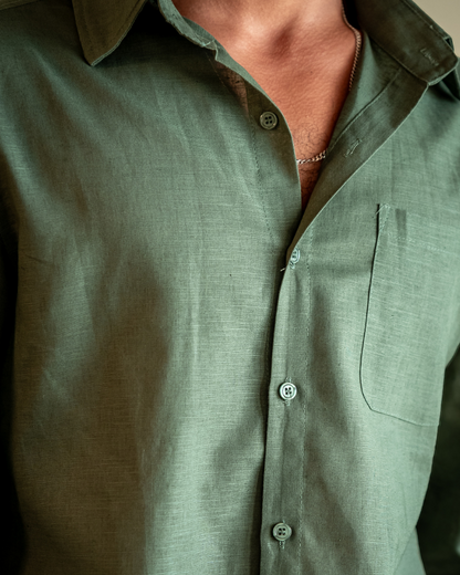 Men's Button-Up Shirt Classic Long-Sleeve Collared Casual Smart-Casual Office Everyday Relaxed Fit Versatile Corliss