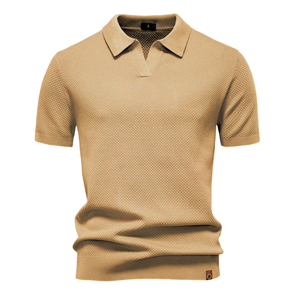 Men's Mesh Polo Shirt Short-Sleeve Collared Breathable Textured Casual Smart-Casual Everyday Golf Sport Regular Fit Osgood