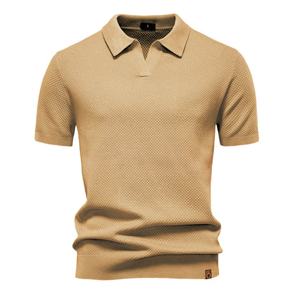 Men's Mesh Polo Shirt Short-Sleeve Collared Breathable Textured Casual Smart-Casual Everyday Golf Sport Regular Fit Osgood