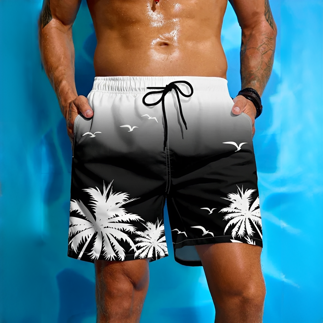 Men's Swim Shorts Quick-Dry Drawstring Mesh Lined Elastic Waist Beach Pool Holiday Everyday Casual Versatile