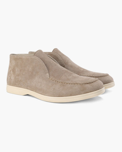 Men's Suede High-Cut Loafers Slip-On Round Toe Ankle Smart-Casual Casual Everyday Office Leather Look Marlon