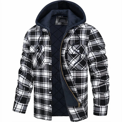 Men's Flannel Jacket Shacket Button-Up Warm Lined Casual Layering Outdoor Everyday Rugged Versatile Brantley