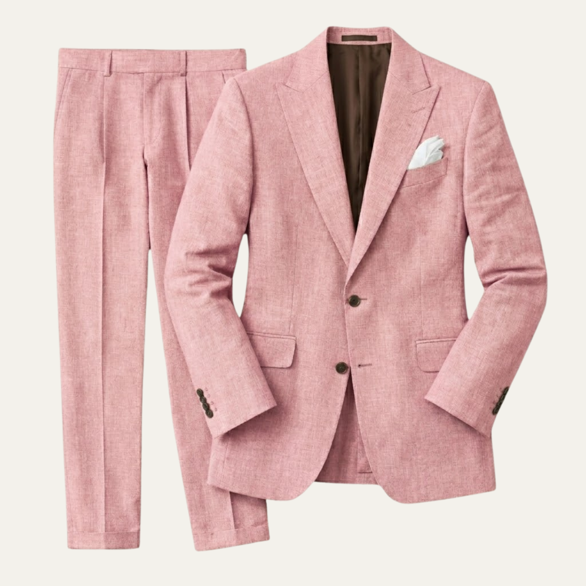 Men's Slim Fit Blazer and Trousers Two-Piece Suit Set Tailored Smart Formal Wedding Business Office Occasion Modern