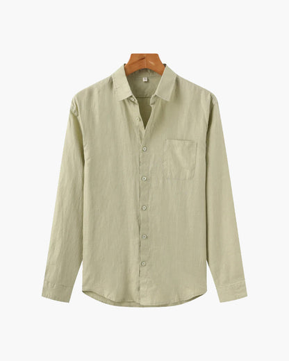 Men's Button-Up Shirt Classic Long-Sleeve Collared Casual Smart-Casual Office Everyday Relaxed Fit Versatile Corliss